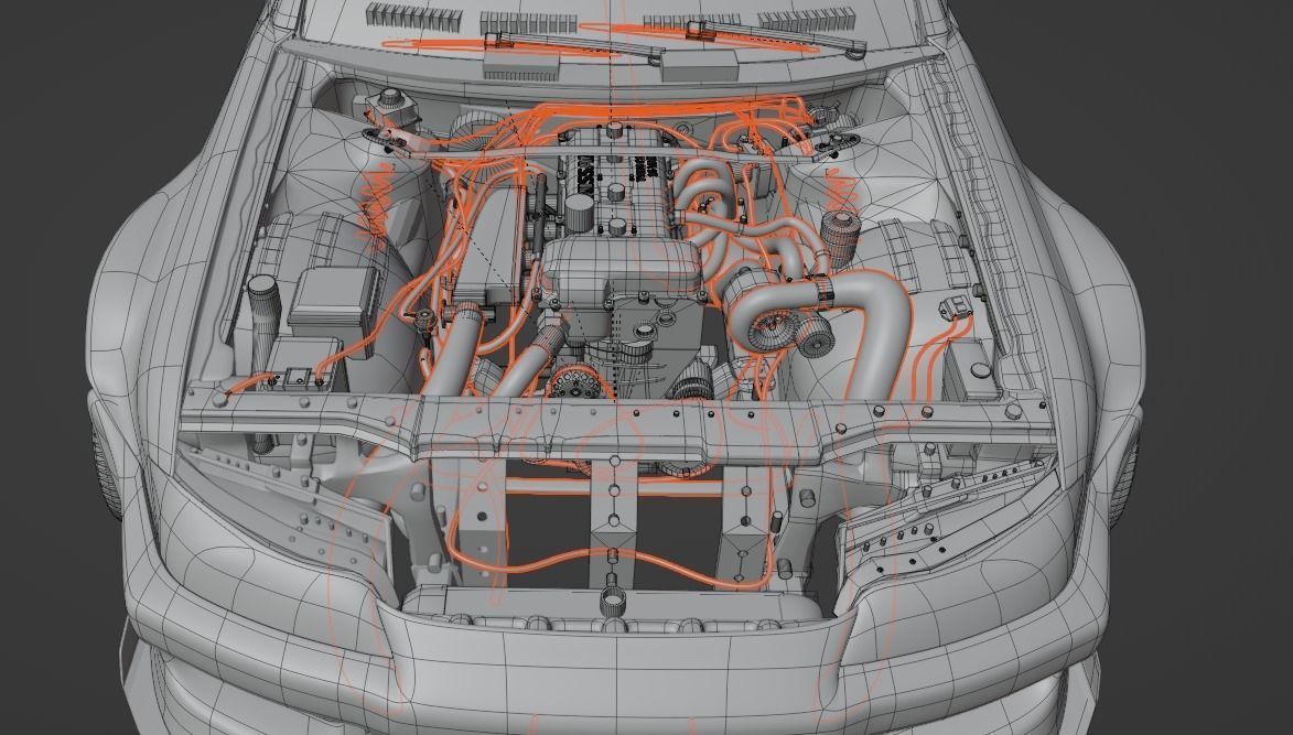 Nissan Silvia s15 custom 3D model_12