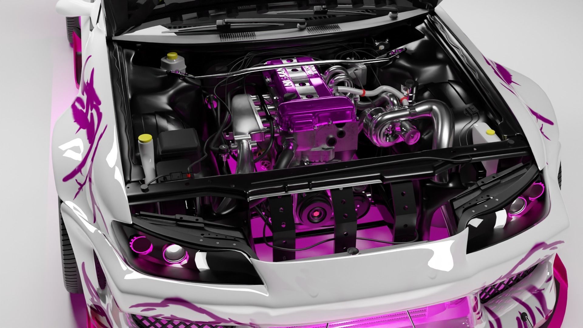 Nissan Silvia s15 custom 3D model_3