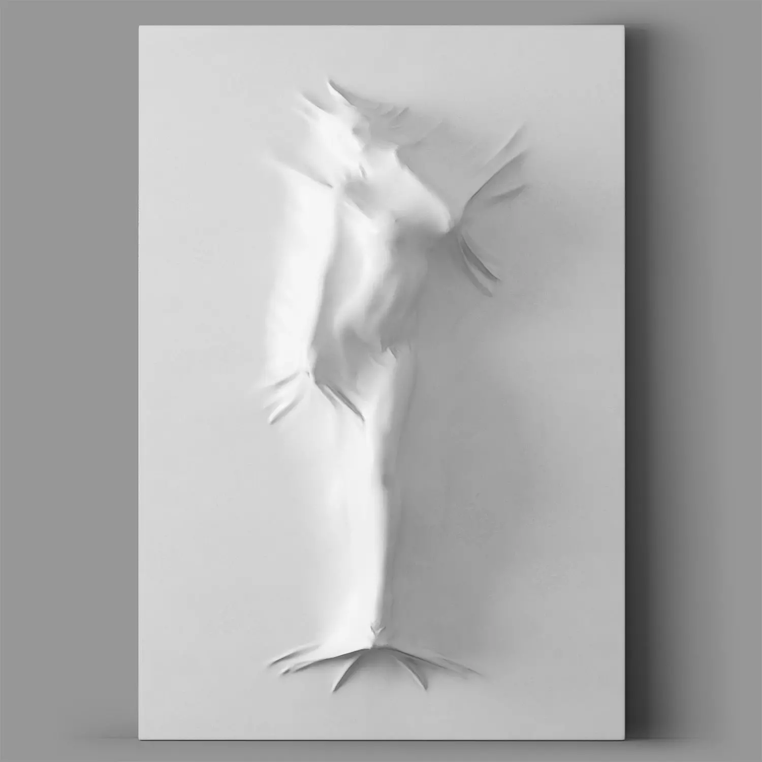 Bas relief Woman on the Wall 3D model_0