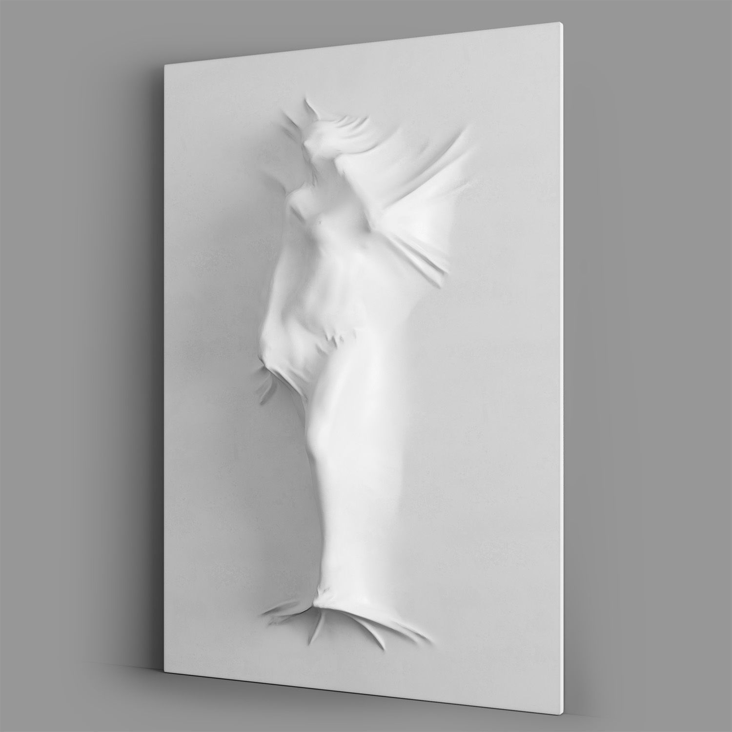 Bas relief Woman on the Wall 3D model_3