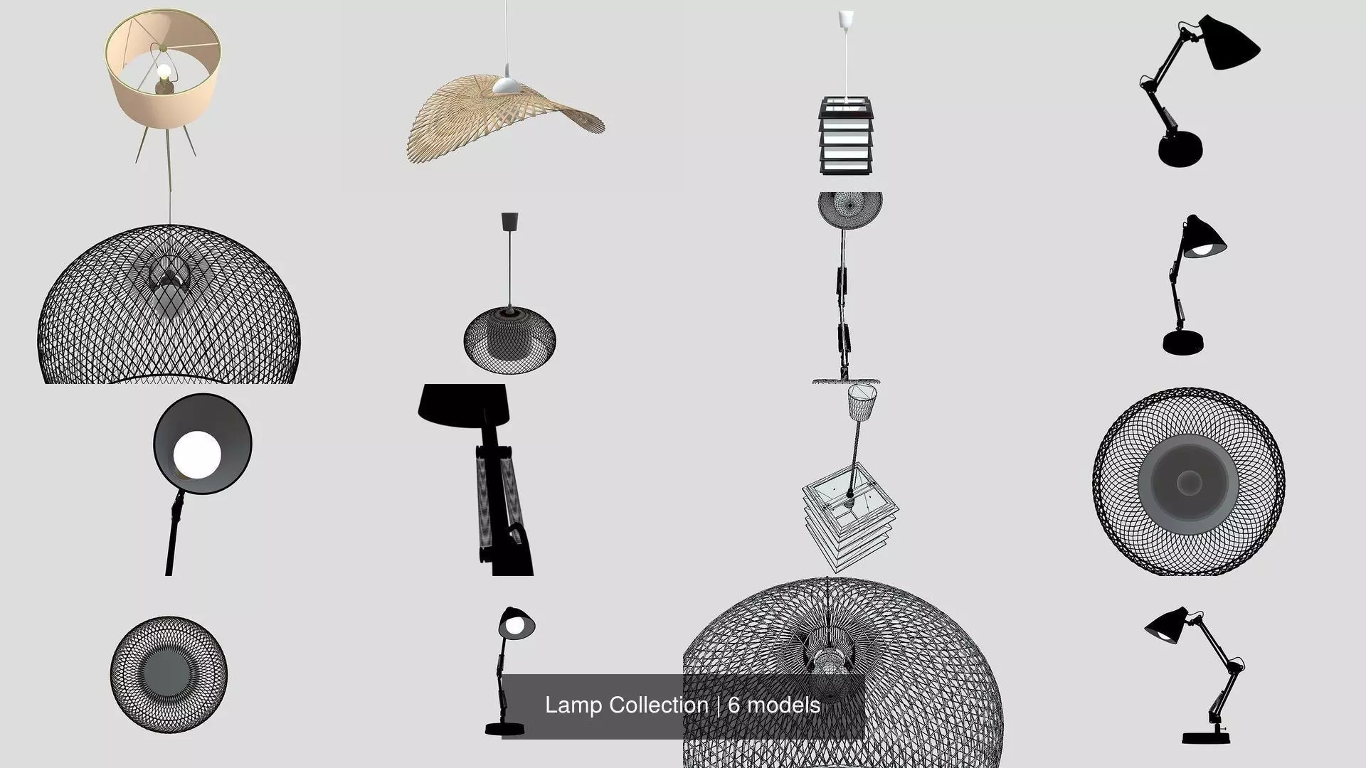 Lamps - 6 3D Model Collection_0