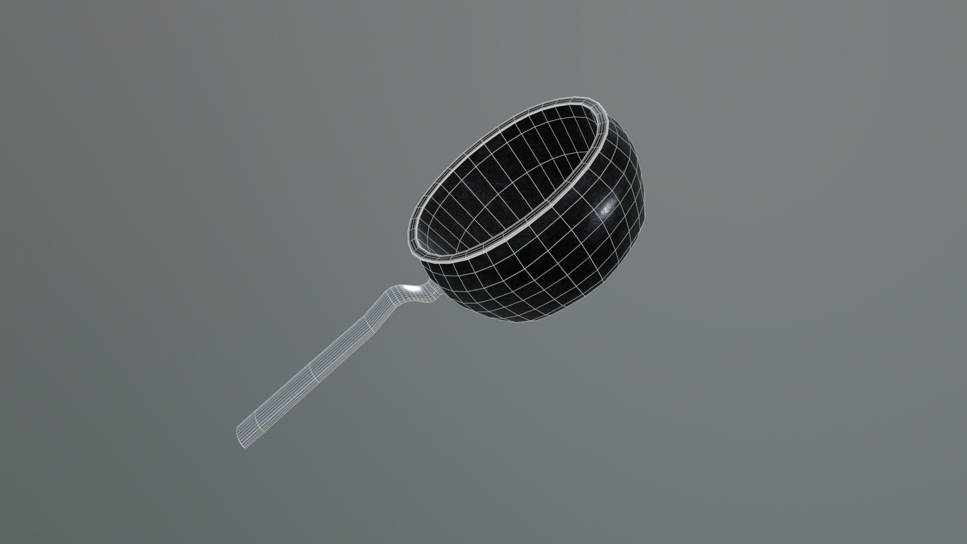 Copper Cookwares Low-poly 3D model_5