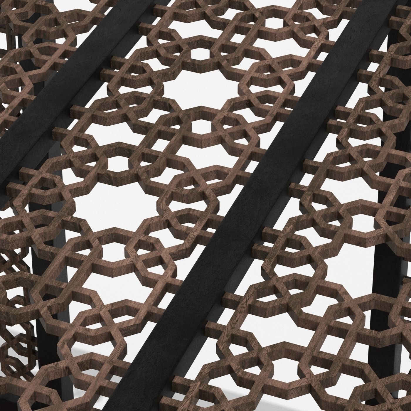 Traditional Arabic pattern gazebo 3D model_3