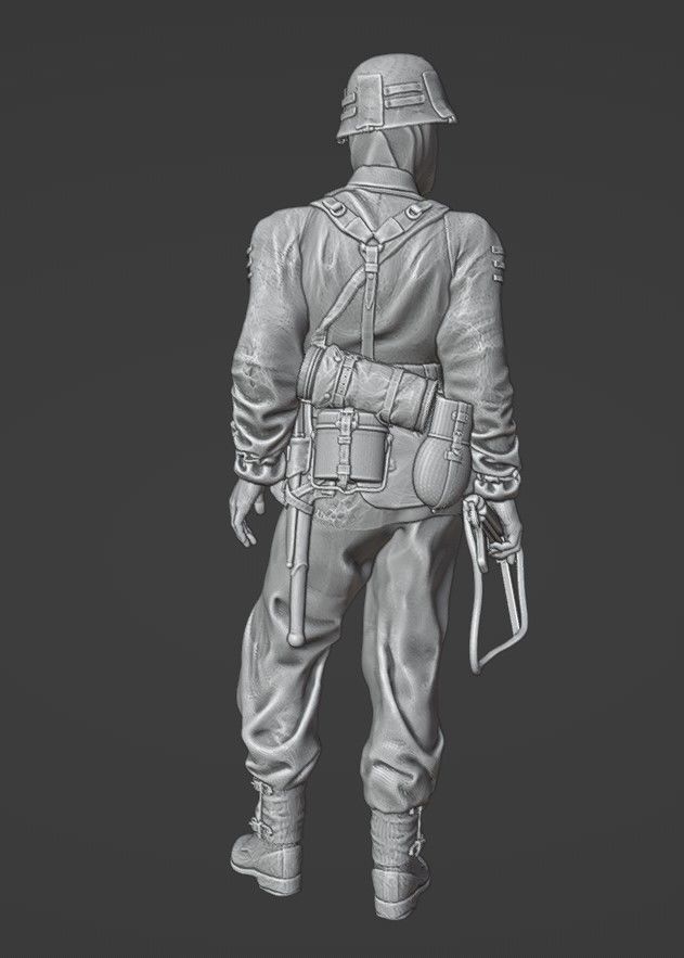 Waffen SS soldier-WWII 1-35  3D print model_3
