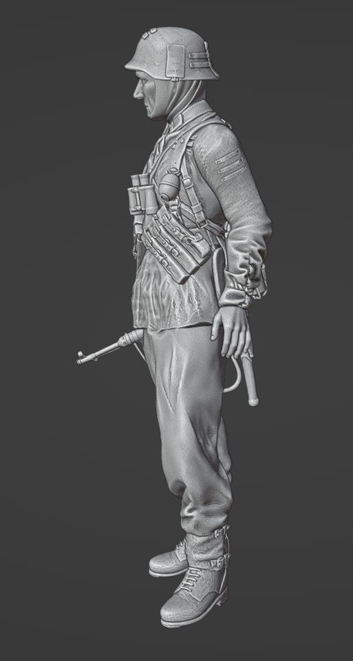 Waffen SS soldier-WWII 1-35  3D print model_2