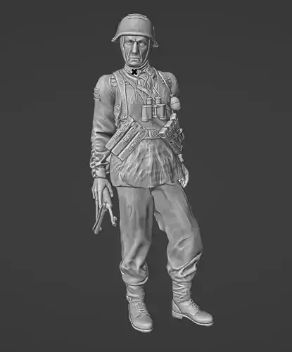 Waffen SS soldier-WWII 1-35  3D print model