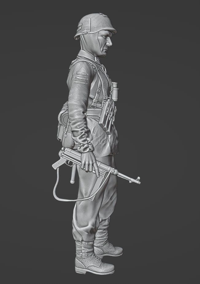 Waffen SS soldier-WWII 1-35  3D print model_4