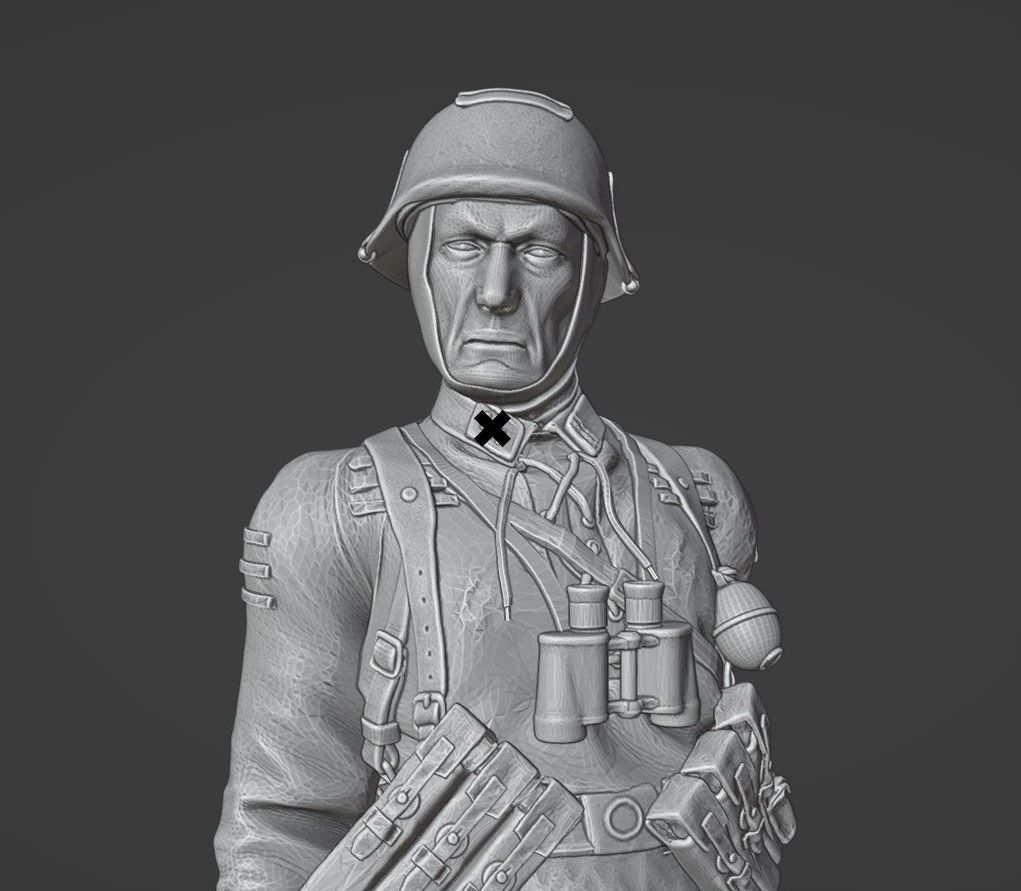 Waffen SS soldier-WWII 1-35  3D print model_1