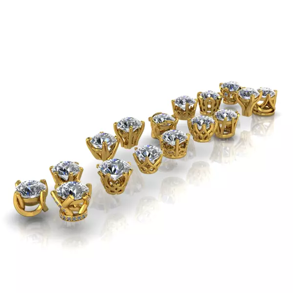 Modern Various Assorted Designer Heads findings jewelry 3D print model