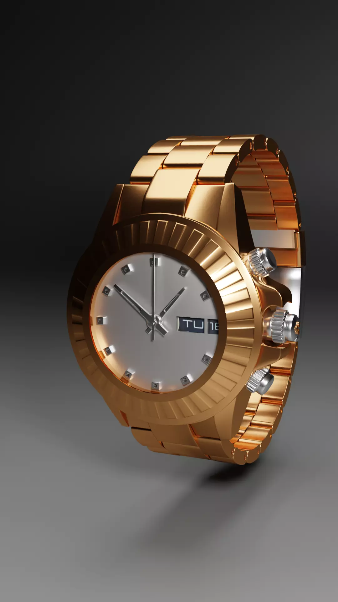 Golden watch Free 3D model