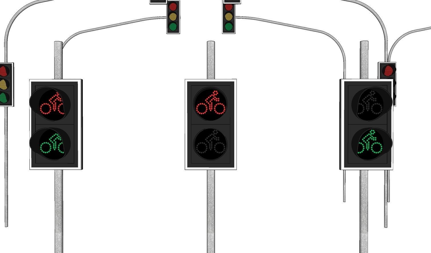 Traffic lights - Traffic - Signaling - Pedestrian - Cyclist 3D model_13