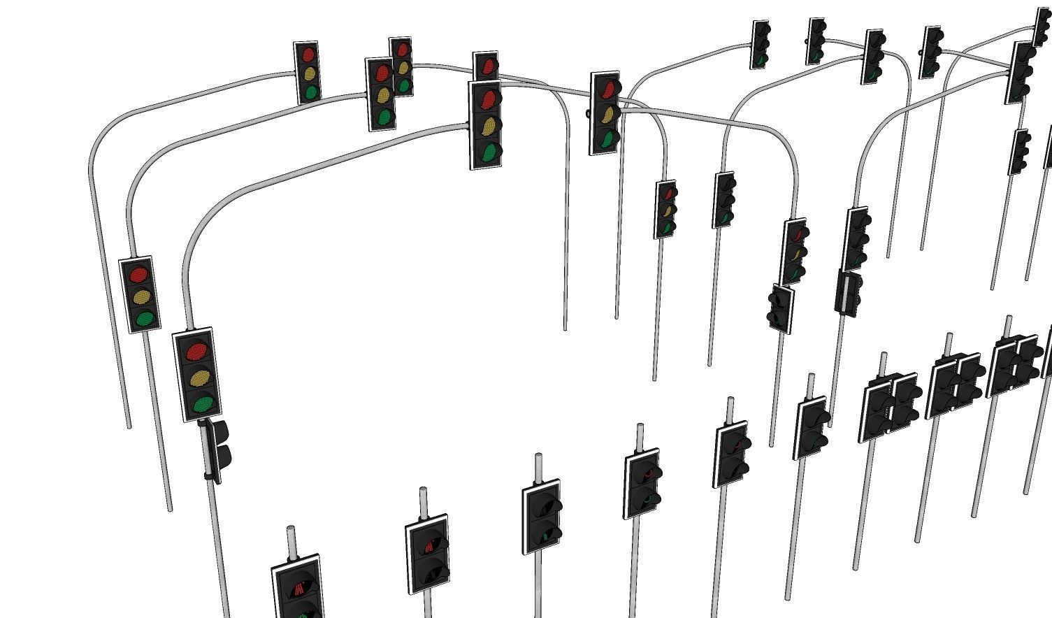 Traffic lights - Traffic - Signaling - Pedestrian - Cyclist 3D model_4