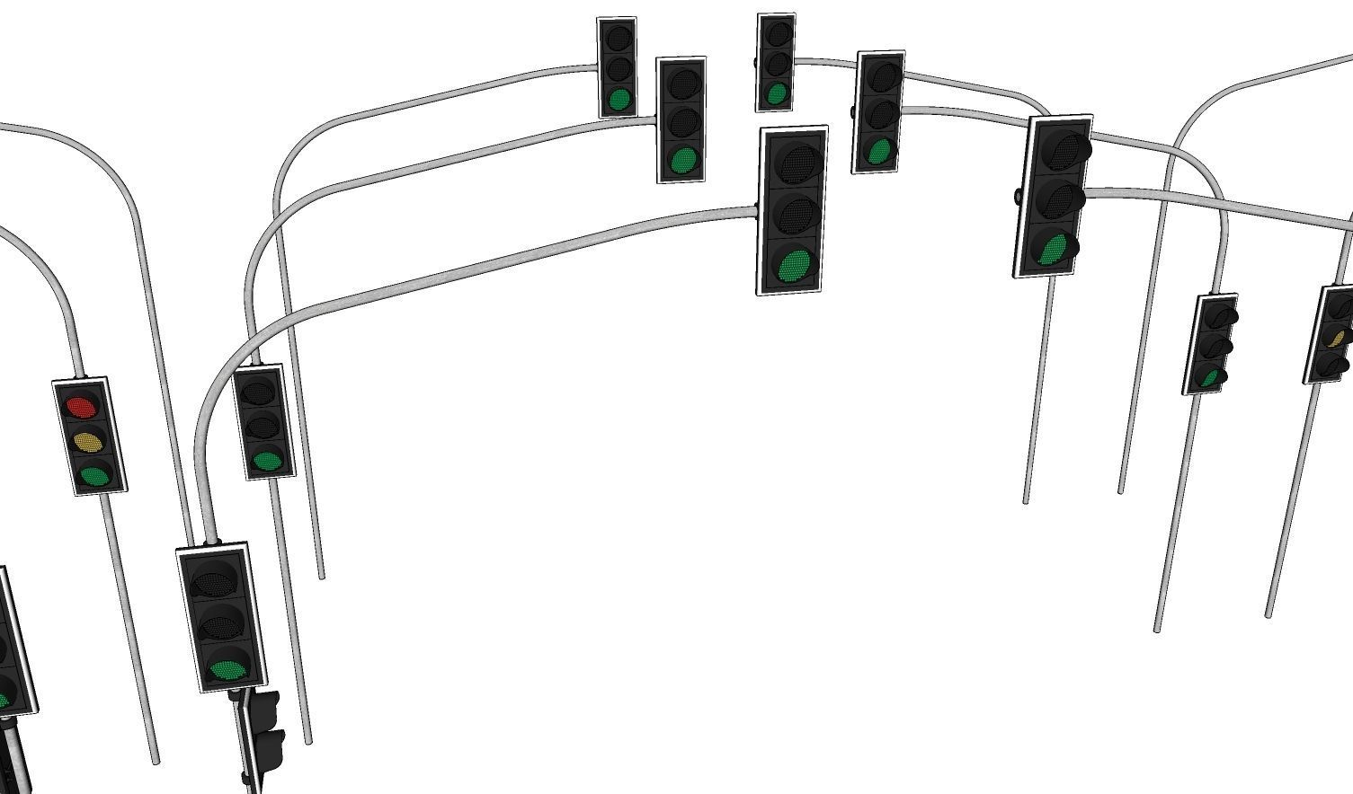 Traffic lights - Traffic - Signaling - Pedestrian - Cyclist 3D model_6