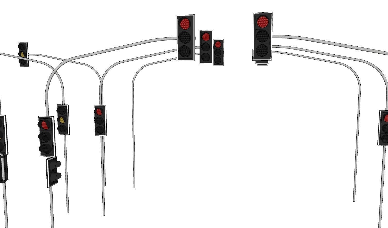 Traffic lights - Traffic - Signaling - Pedestrian - Cyclist 3D model_10