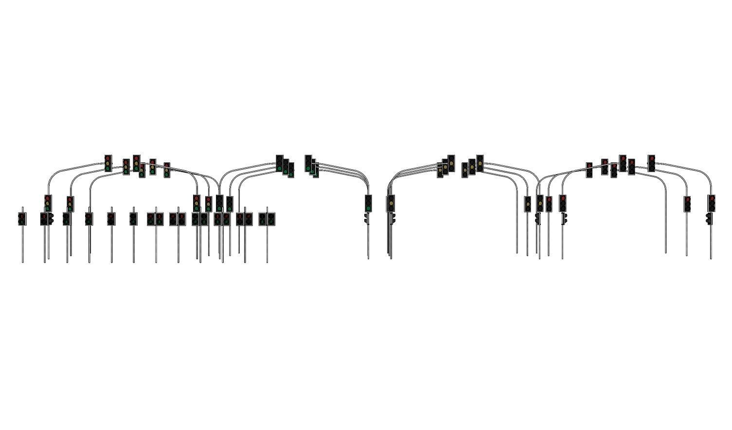 Traffic lights - Traffic - Signaling - Pedestrian - Cyclist 3D model_3