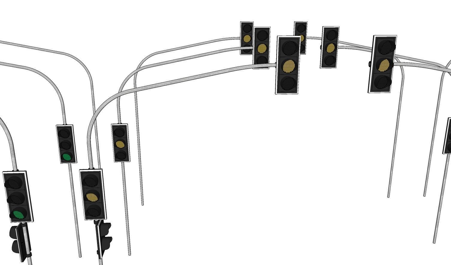 Traffic lights - Traffic - Signaling - Pedestrian - Cyclist 3D model_8