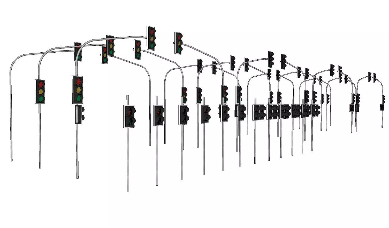 Traffic lights - Traffic - Signaling - Pedestrian - Cyclist 3D model_0