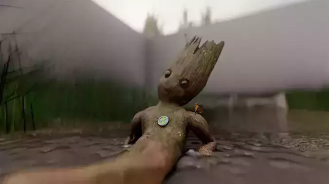 Baby Groot - Guardians of the Galaxy Low-poly 3D model