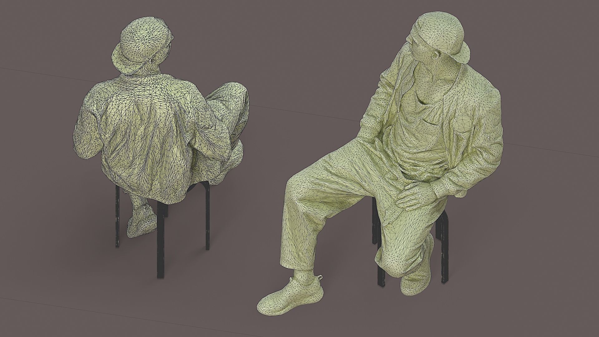 Urban Chill Boy in Casual Pose with Stylish Outfit 3D model_7