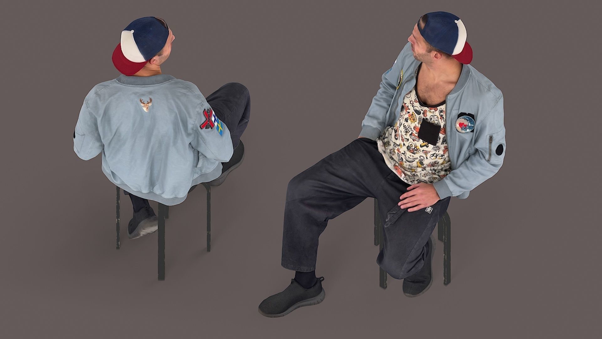 Urban Chill Boy in Casual Pose with Stylish Outfit 3D model_5