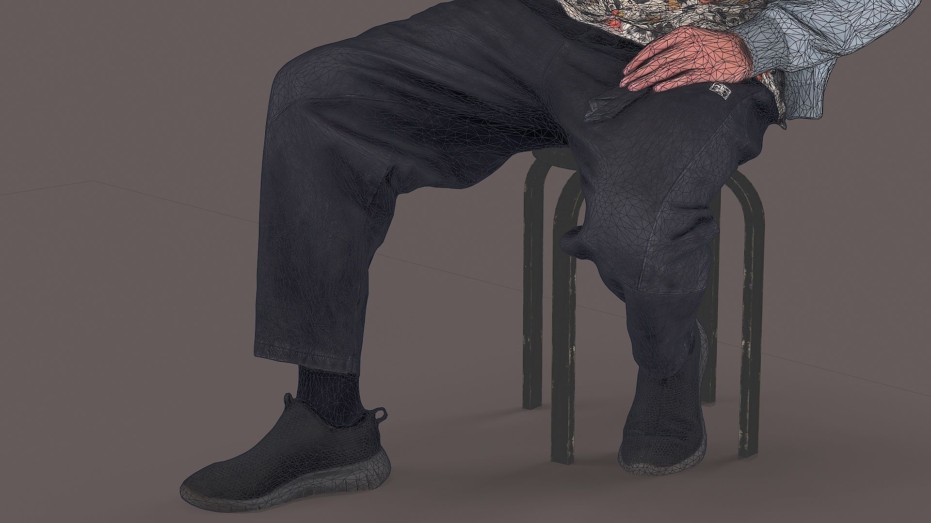 Urban Chill Boy in Casual Pose with Stylish Outfit 3D model_12