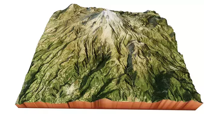 Pico de Orizaba Volcano 3d model terrain 3D model