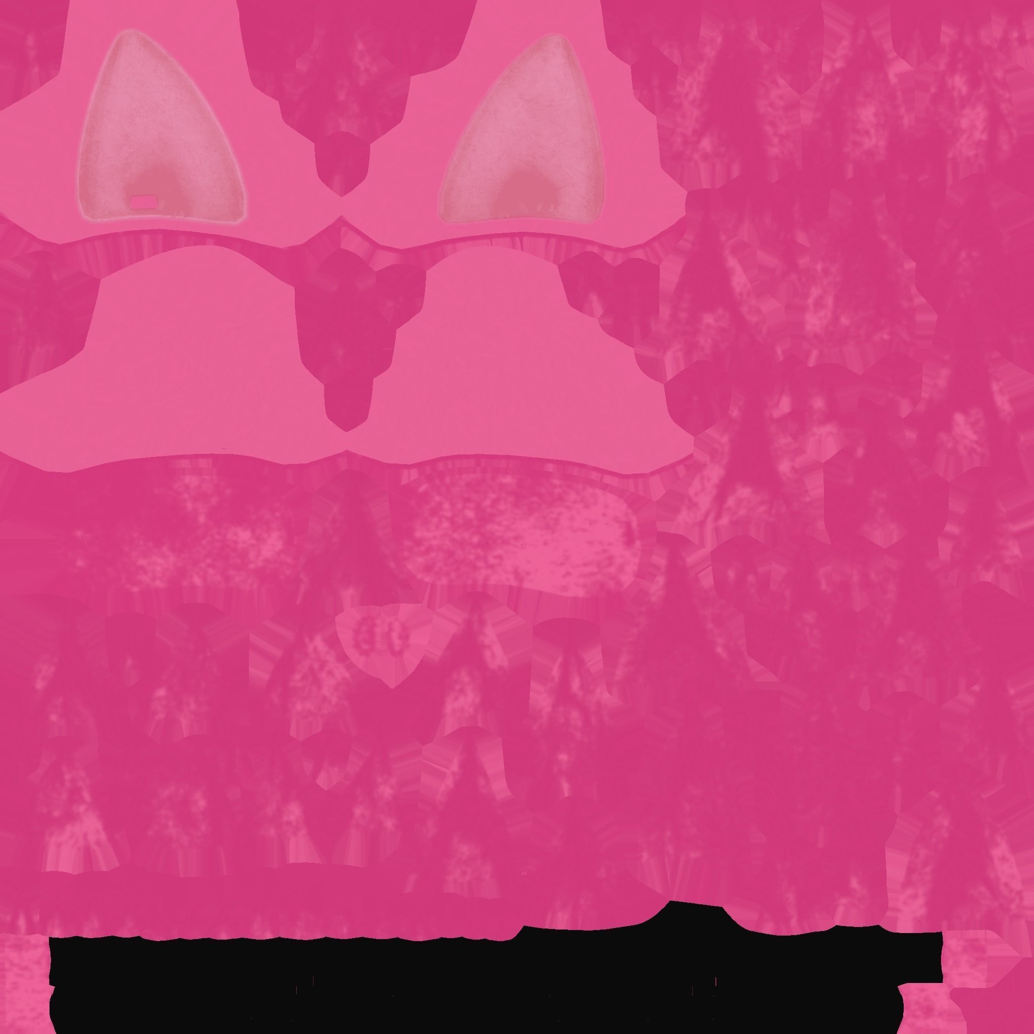 Furry Ears Tiara A02 Pink - Headband Character Design Low-poly 3D model_19