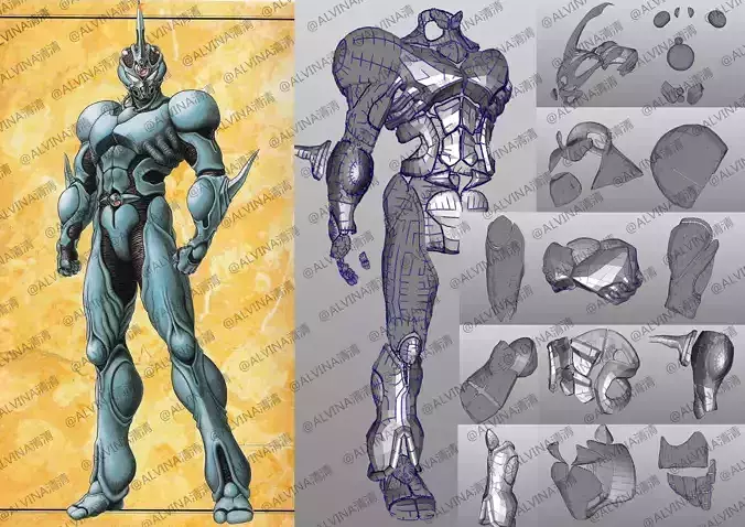 Guyver the Bioboosted - Cosplay Pepakura Foam Template Low-poly 3D model