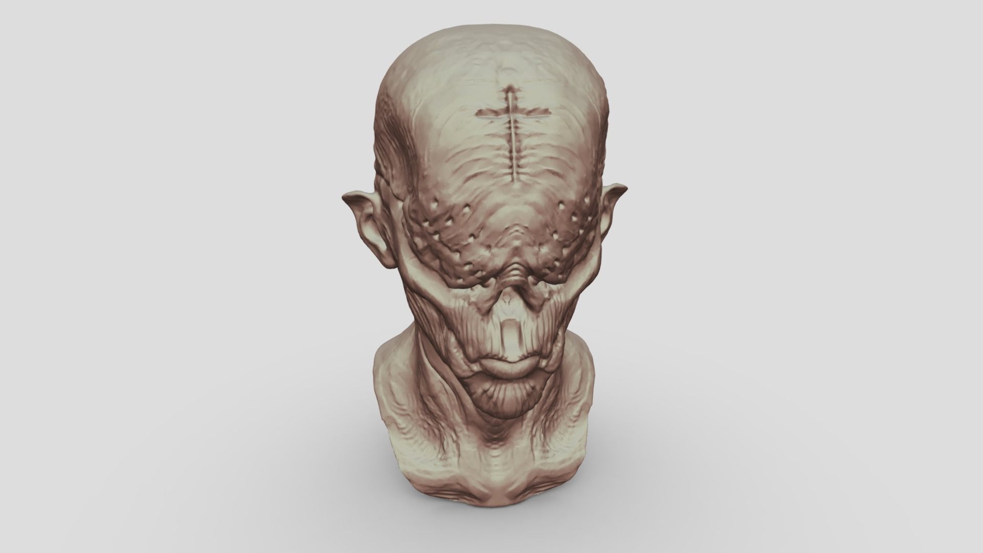 Monster Head Sculpt 3D model_4