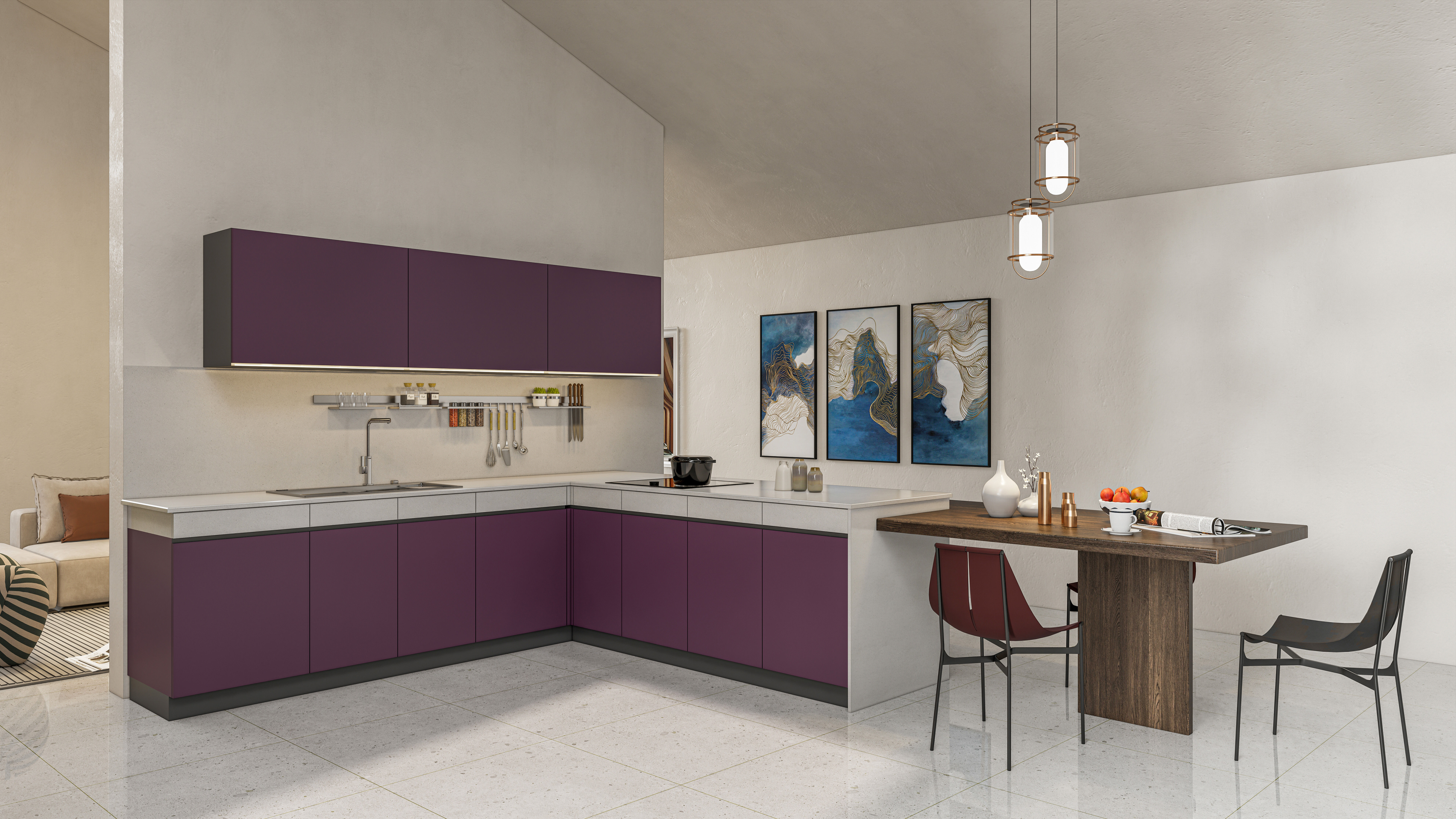 Kitchen fully parametric Resizable manufacturable 0019 3D model_5