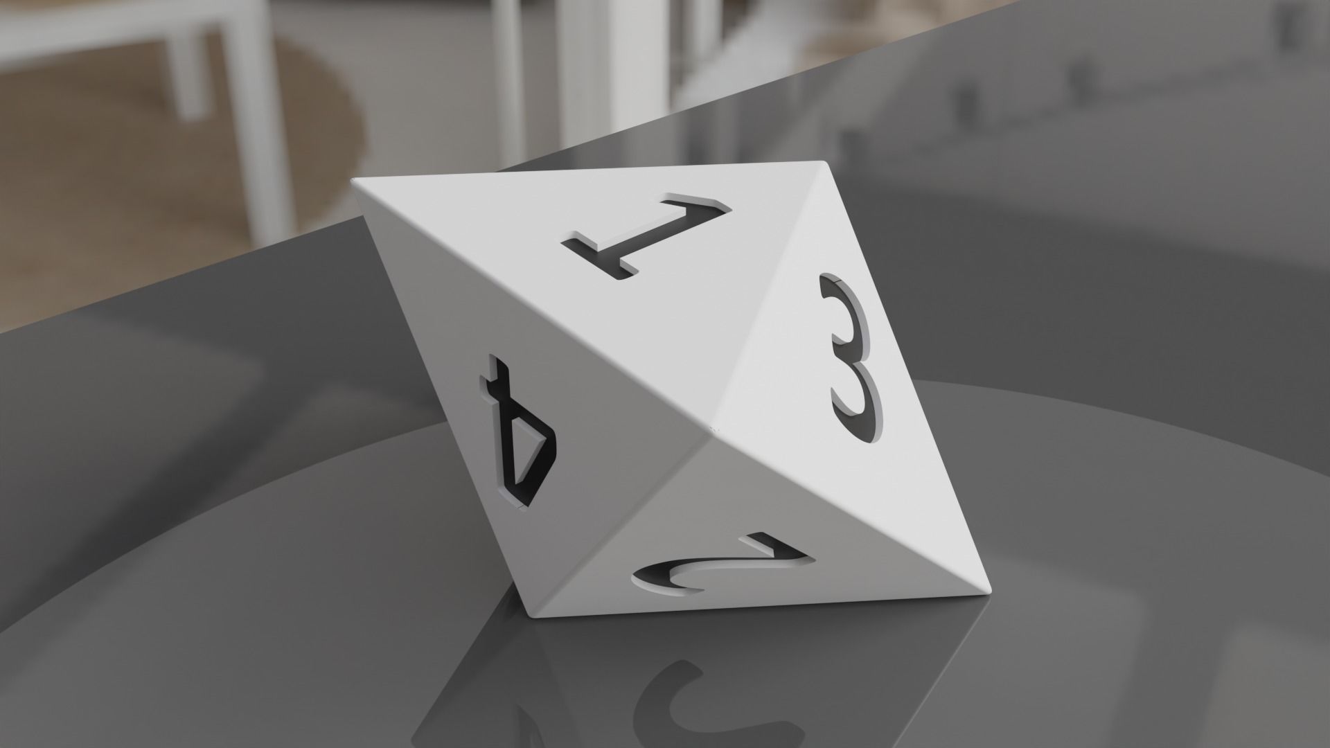 DND Dice Full Set 3D Model Low-poly 3D model_4