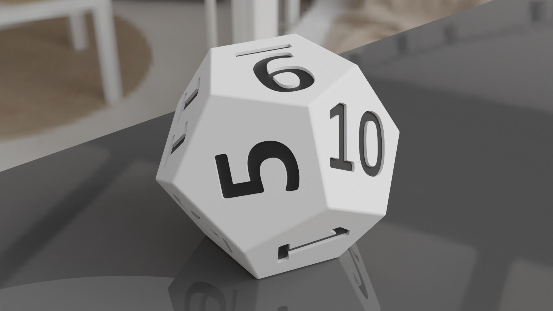 DND Dice Full Set 3D Model Low-poly 3D model_6