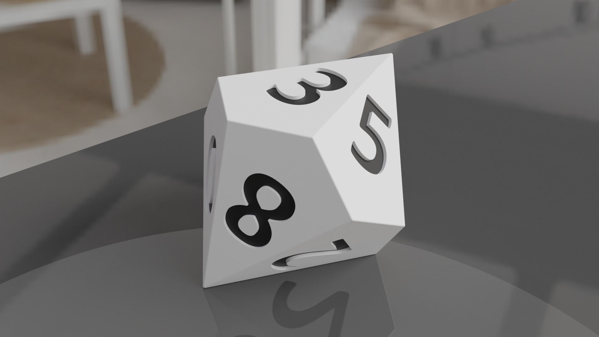 DND Dice Full Set 3D Model Low-poly 3D model_5