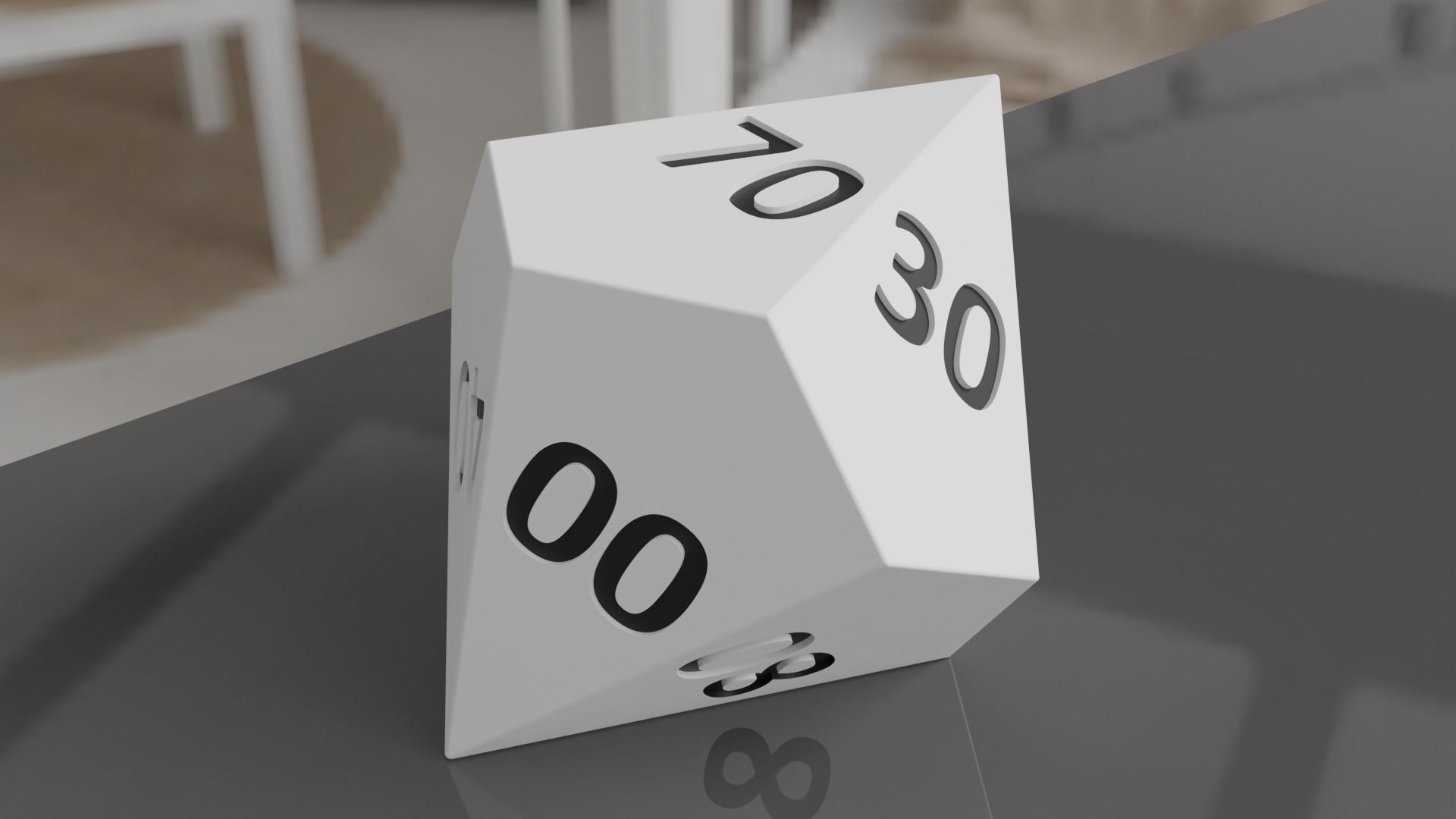 DND Dice Full Set 3D Model Low-poly 3D model_8