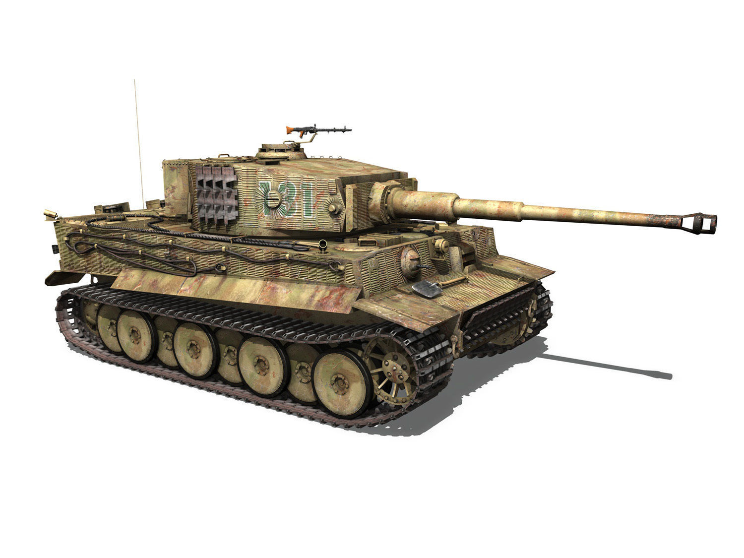 Panzer VI - Tiger - 131 - Mid Production 3D model_6