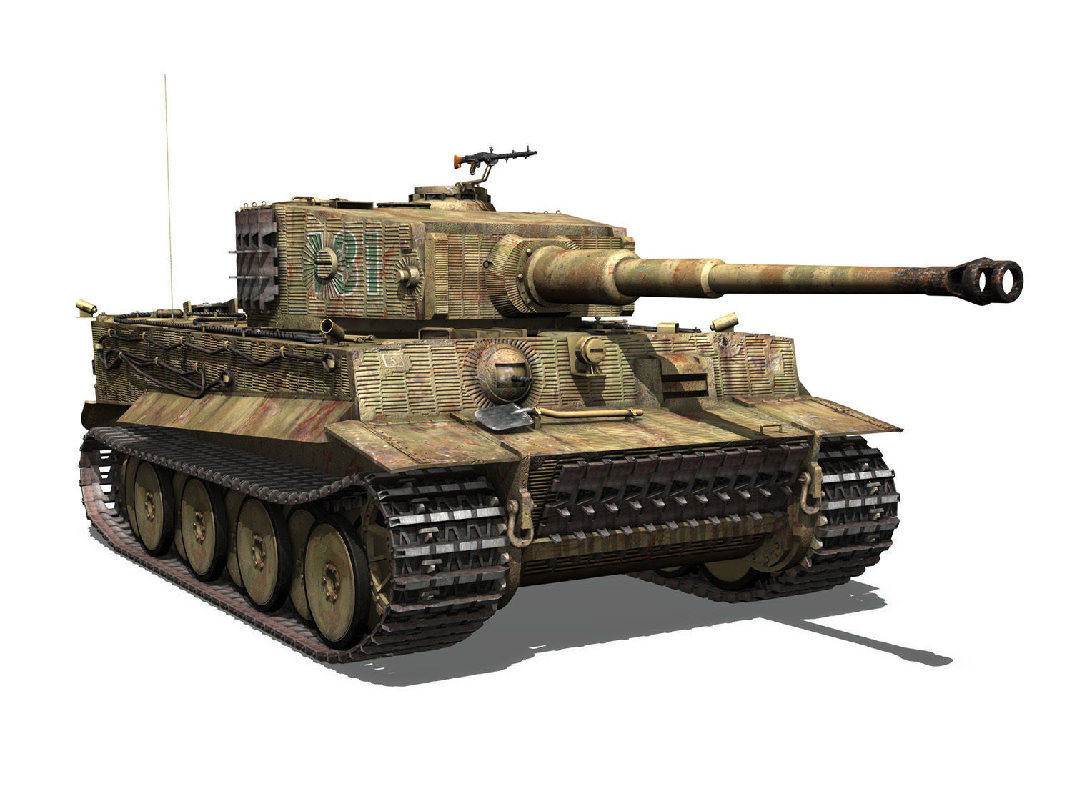 Panzer VI - Tiger - 131 - Mid Production 3D model_8