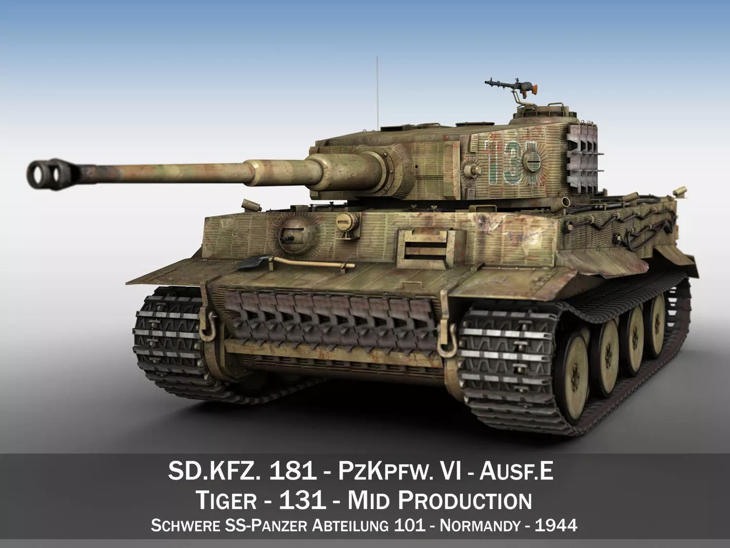 Panzer VI - Tiger - 131 - Mid Production 3D model_0