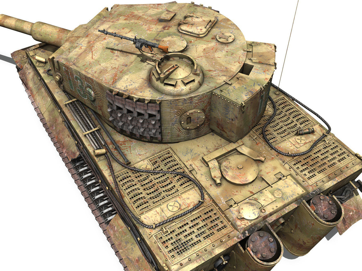 Panzer VI - Tiger - 131 - Mid Production 3D model_9