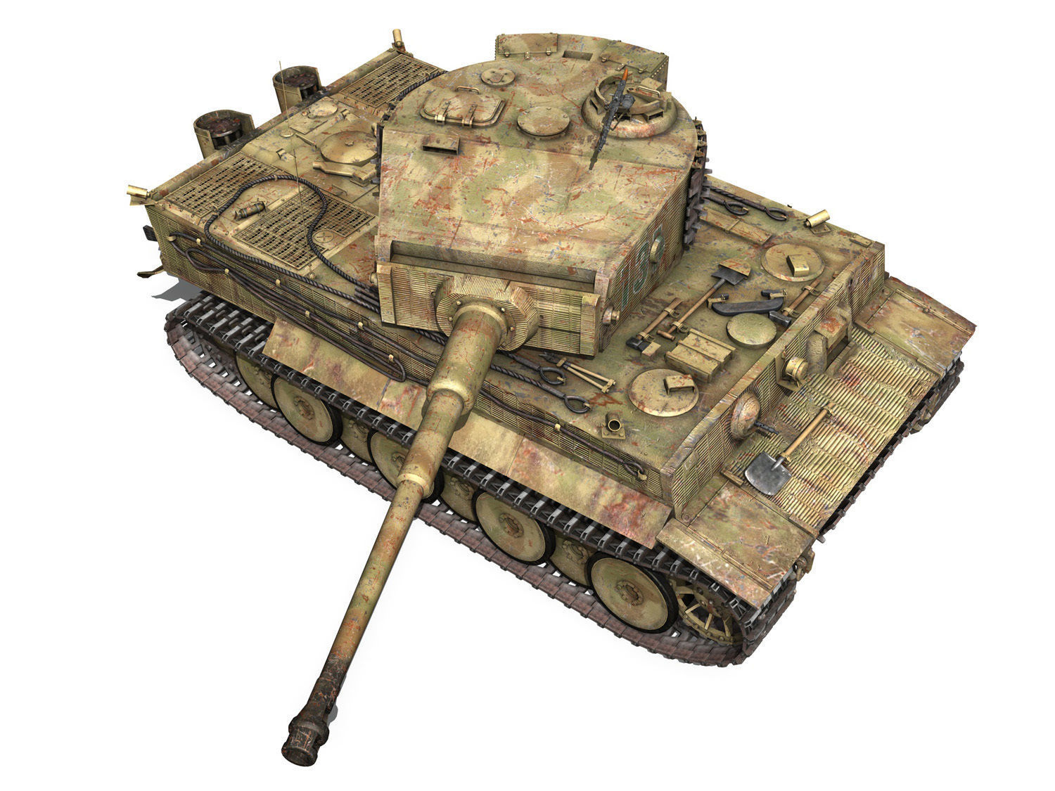 Panzer VI - Tiger - 131 - Mid Production 3D model_7