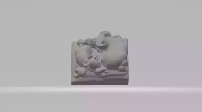 Mother And Child Buffalo Cattle Ornament