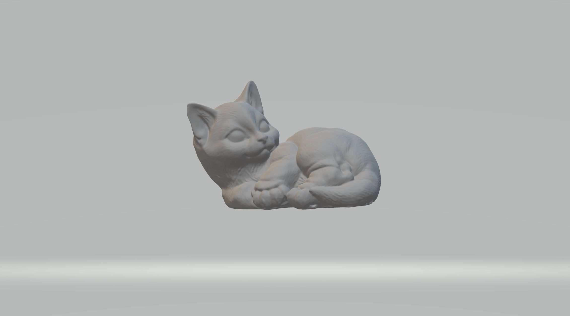 Cute Cat Decoration  3D print model_3