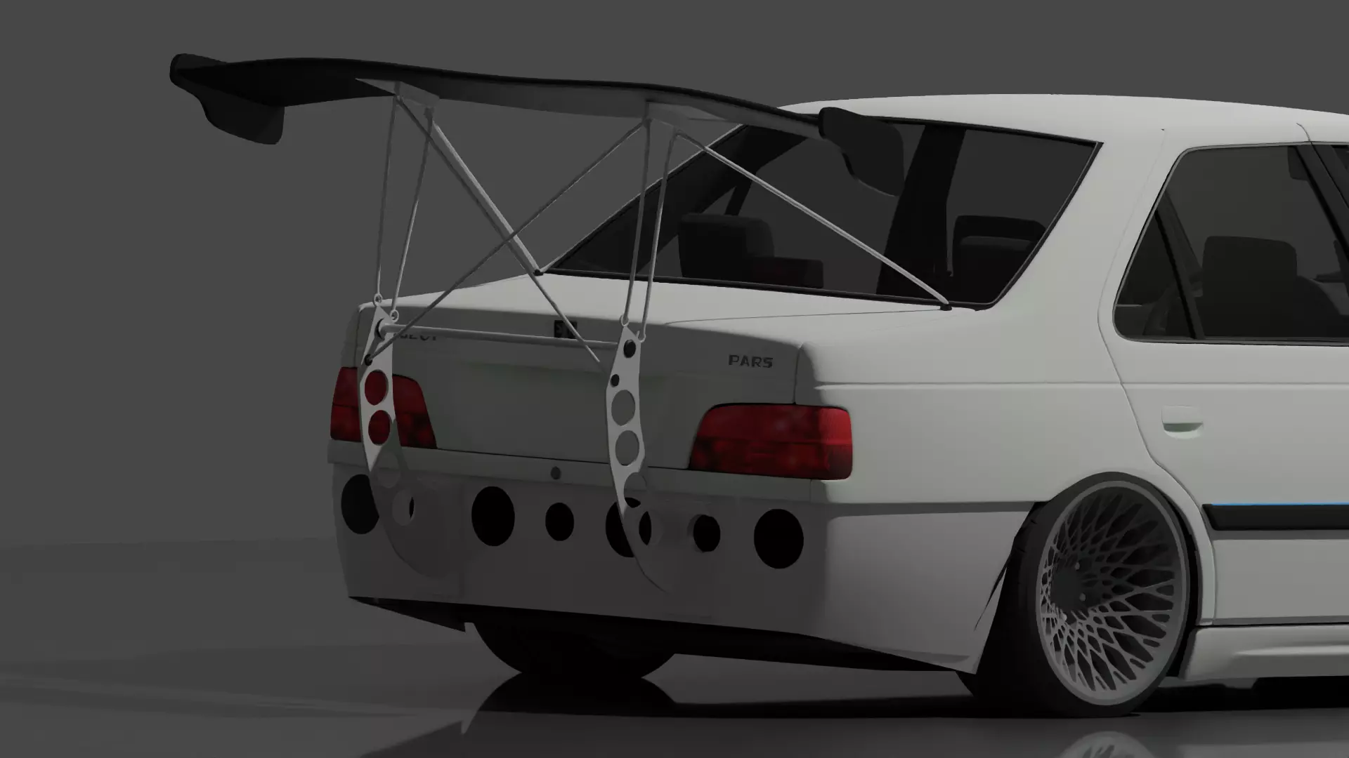 Peugeot pars spoiler Free low-poly 3D model