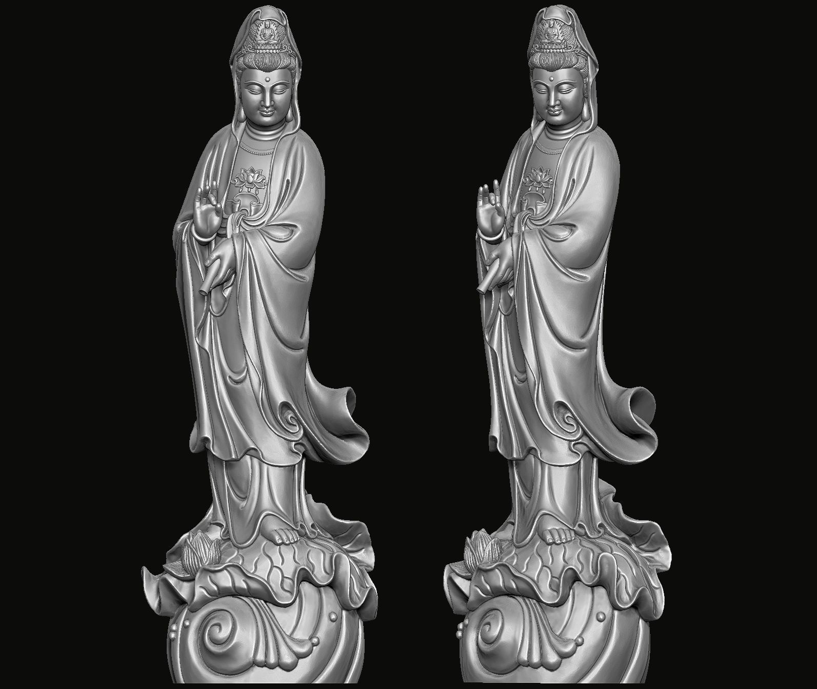 Guanyin Statue 3D model 3D printable | CGTrader