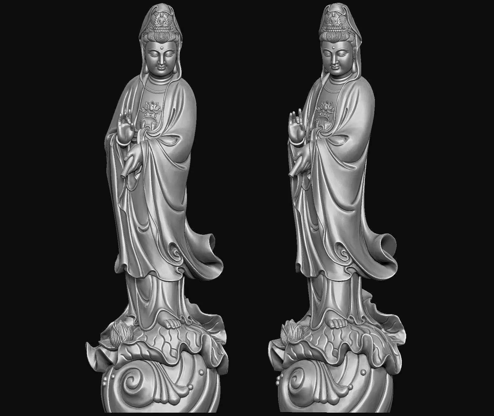 Guanyin Statue 3D print model_0