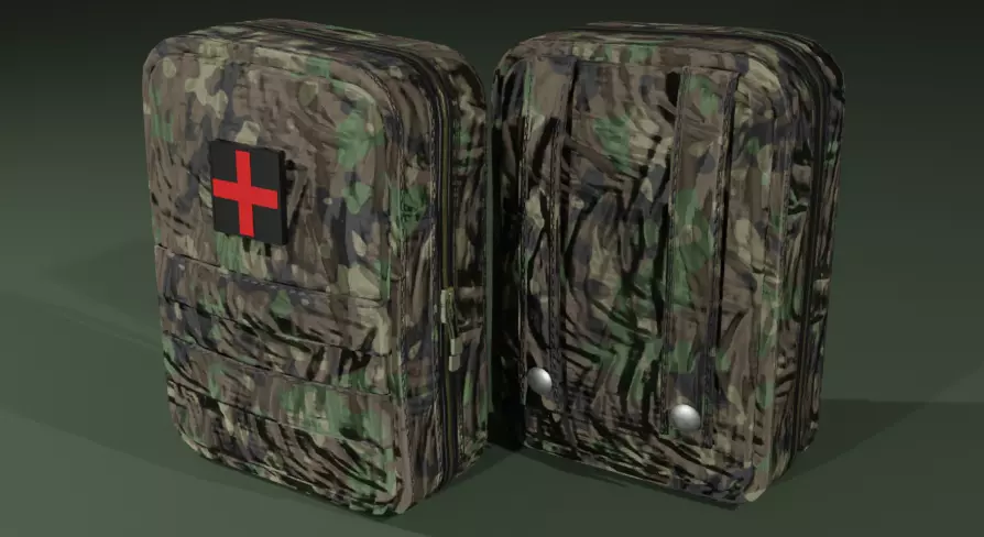 Individual First Aid Kit - IFAK Low-poly 3D model