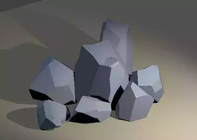Blender Low Poly Rock