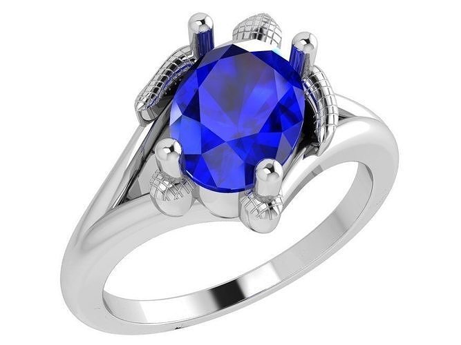 Blue stone tortoise ring 3680 3D print model 3D print model