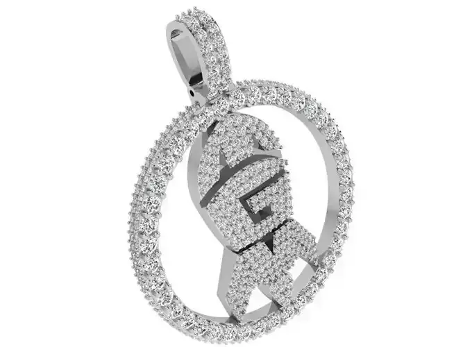 Halicopter pendant with diamond stones 3682 3D print model