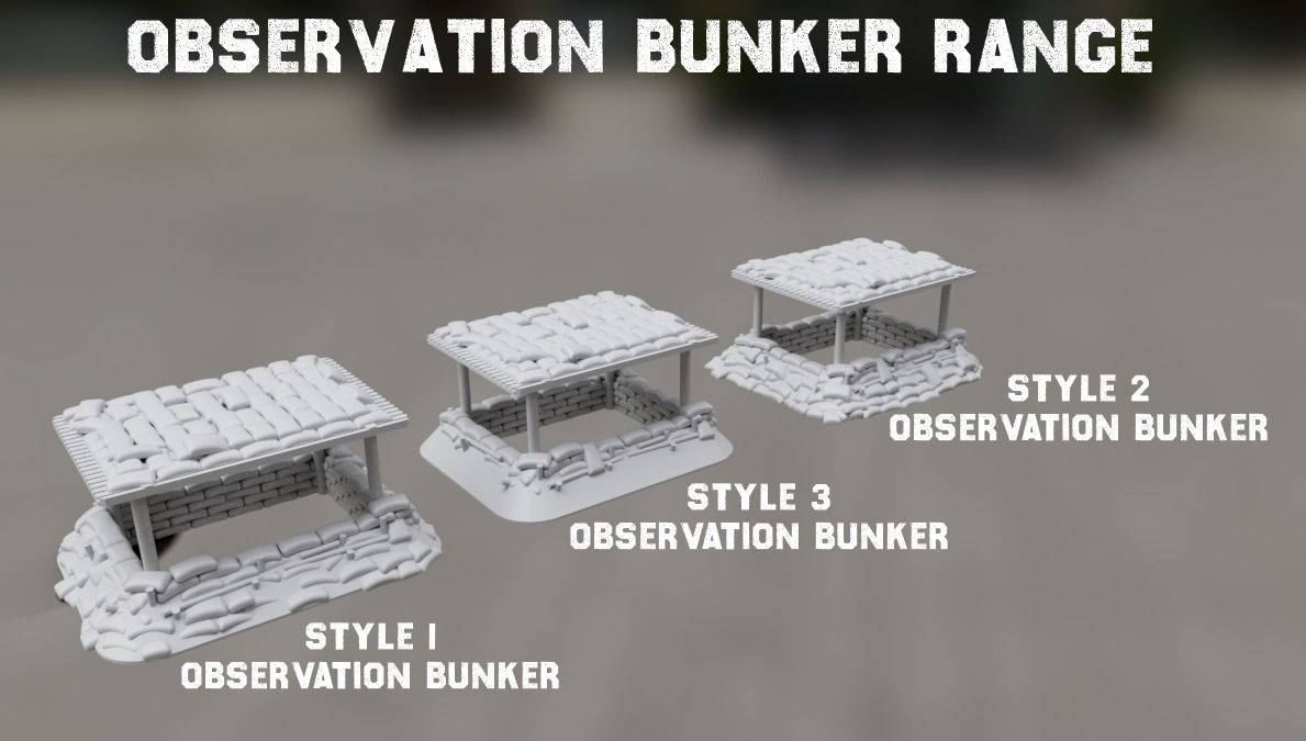 Observation Bunker Style 1 15mm Scale 3D print model 3D print model_6