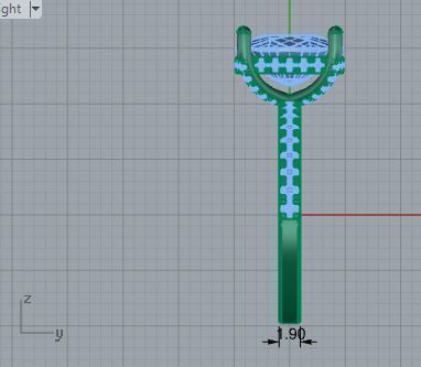 Oval diamond ring 3686 3D print model 3D print model_6